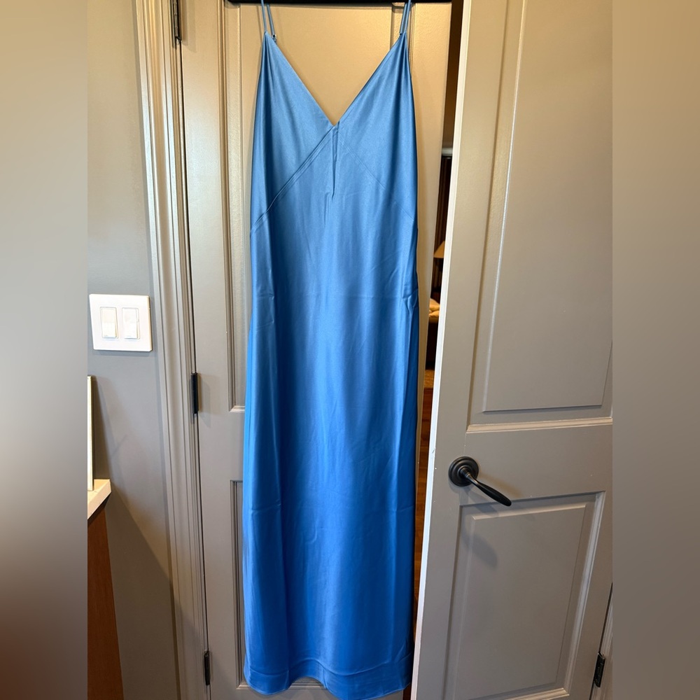 RAG & BONE Deep Blue Larissa Maxi Slip Dress